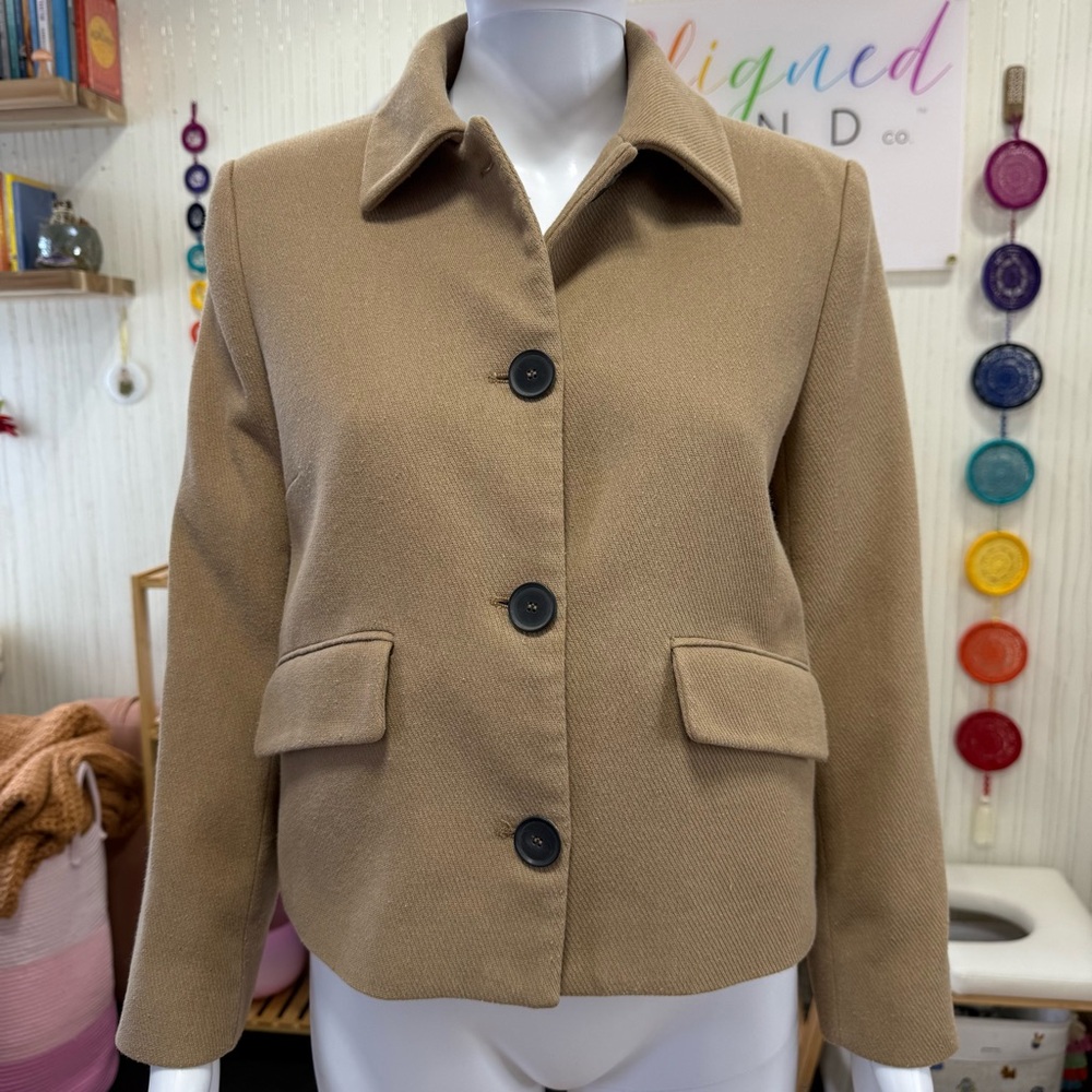 Zara Tan Pea Coat for Women